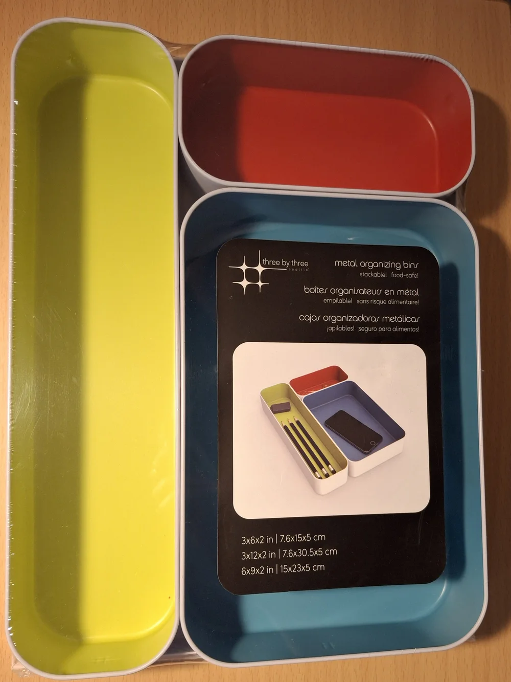 Three By Three Seattle 3 Piece Drawer Organizers Set 52270